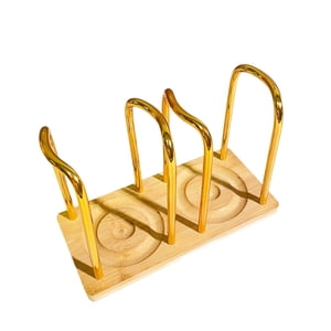 Bothyi - Soporte Para Vasos De Papel, Ahorra Espacio, Soporte Para Vasos De Bebidas Para Fiestas En Bares, Dorado, 2 Ranuras