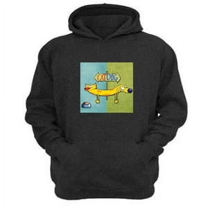 Genérico - Polerón Canguro Cat Dog Gris Oscuro Talla Xl Unisex