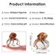 thumbnail image 2 of Figura decorativa de pulpo de cristal EUSTUMA para pecera y acuario, 2 of 7
