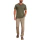 thumbnail image 2 of INSPIRE CHIC Camisa Henley de Manga Corta con Textura Retro para Hombre M Verde Oliva, 2 of 5