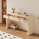 thumbnail image 1 of TREXM Modern Console Table with 2 Storage Drawers, Fluted Entryway Table with Rounded Silhouette for Hallway Living Room and Entryway (Apricot Cream), 1 of 3