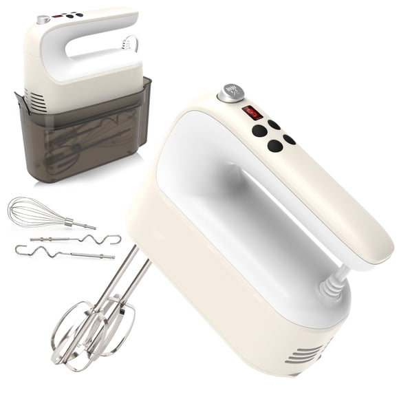 Batidora de mano Yomelo 400W 9 velocidades blanco crema