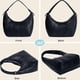 thumbnail image 3 of Cartera De Cuero Negra, 3 of 6