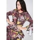thumbnail image 2 of Vestido Midi con Estampado de Volantes en Cascada, Mangas y Bajo Escalonado, Talla L, 2 of 3