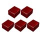 thumbnail image 3 of Caja De Soporte De Reloj De Madera Con Ranura única, Organizador De Almacenamiento De Reloj De Pulsera, Rojo, 5 Uds., 3 of 5