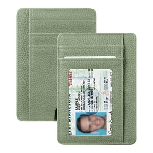 Tarjetero Fintie Slim, Minimalista, Con Bloqueo Rfid, Color Verde Salvia