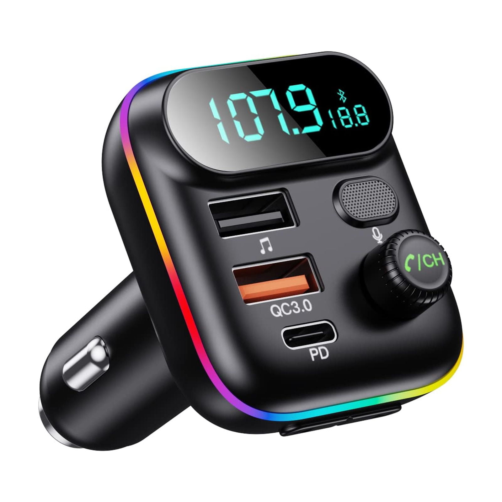 Adaptador Bluetooth Sanxup Transmisor Fm Inalámbrico Cargador De Coche