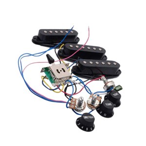 Magideal - Pastillas De Guitarra Eléctrica Precableadas, Pastilla Inconfundible Pastilla Inconfundible Pastilla Pasiva De Bobina Simple Para Eléctricas St , Negro