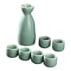 thumbnail image 1 of Juego de Sake de cerámica, recipiente para Sake de cerámica, juego de tazas, decoración decorativa, vasos artesanales, bebida de Sake tradicional para Verde, 1 of 5