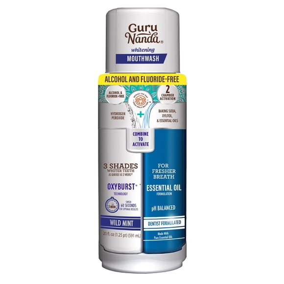 Enjuague Bucal GuruNanda Blanqueador 591ml Sin Alcohol