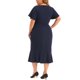 thumbnail image 4 of Vestidos Formales de Talla Grande para Mujeres de Agnes Orinda, Vestido Cruzado con Escote en V, Manga Corta con Volantes para Fiesta de Cóctel 1X Azul Marino, 4 of 8