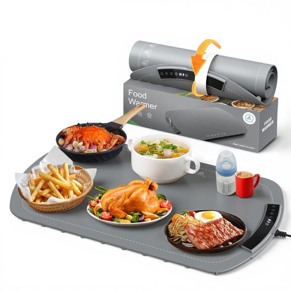 Calentador de Alimentos Kismile 66 cm x 41 cm, 7 Ajustes de Temperatura, Gris