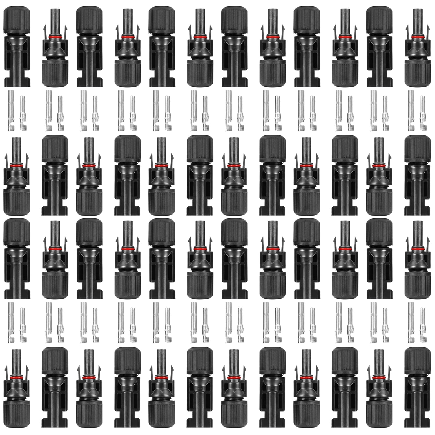 Soliot - 100 Pares Conector Mc4 Macho Hembra Solar
