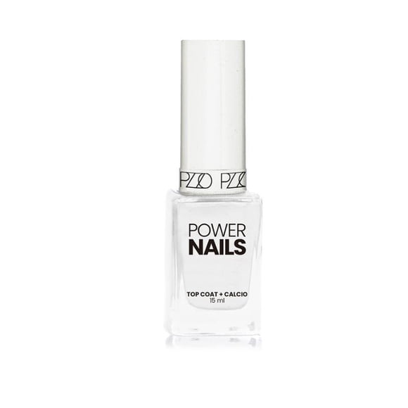 Esmalte de Uñas Petrizzio Top Coat Power Nails Transparente, 15 ml