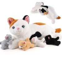 Peluche Gnomantic Mamá Gato Con 4 Gatitos 5 En 1 Para Niños 3 A 8 Años
