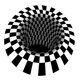 thumbnail image 3 of Alfombra De Suelo Con Ilusión De Vórtice A Cuadros Con Estampado 3D Para Decoración Para Sala De Estar De 100cm, 3 of 5