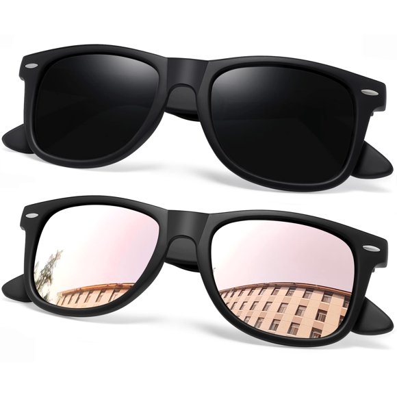Gafas de sol Joopin Square Polarizadas con protección UV400 negro/rosa