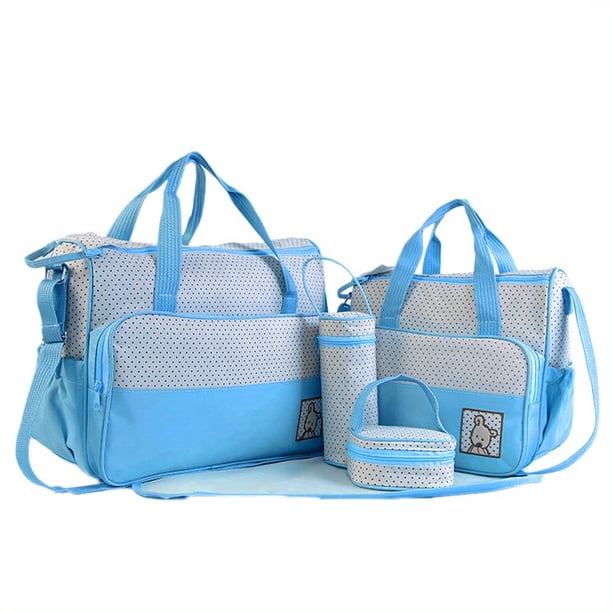Hot-selling Fashion Oblique Span Waterproof Mommy Bag Five-piece Set Multi-functional Large-capacity Mother Bag One-shoulder Portable Mother And Baby Bag Diaper Bag