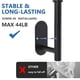 thumbnail image 2 of Soportes para cortinas Hoousuper 304 de acero inoxidable negro, 4 unidades, 2 of 7