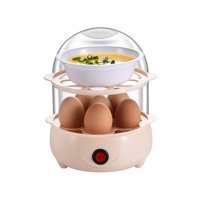 Xusx111 - Cocina De Huevos Eléctrica Caldera De Hervidor Suave, Medio O Duro, 14 Capacidad De Huevos De Dos Capas, Vaporizador De Huevos, Con Apagado Automático, Sin Ruido