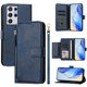 thumbnail image 2 of Funda Billetera Cremallera para Samsung Galaxy S21 Ultra 5G con Porta Tarjetas, Soporte y Correa Azul, 2 of 5