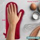 thumbnail image 4 of Guantes de horno AVACRAFT, par, 500°F, rojo, silicona y algodón, 4 of 7