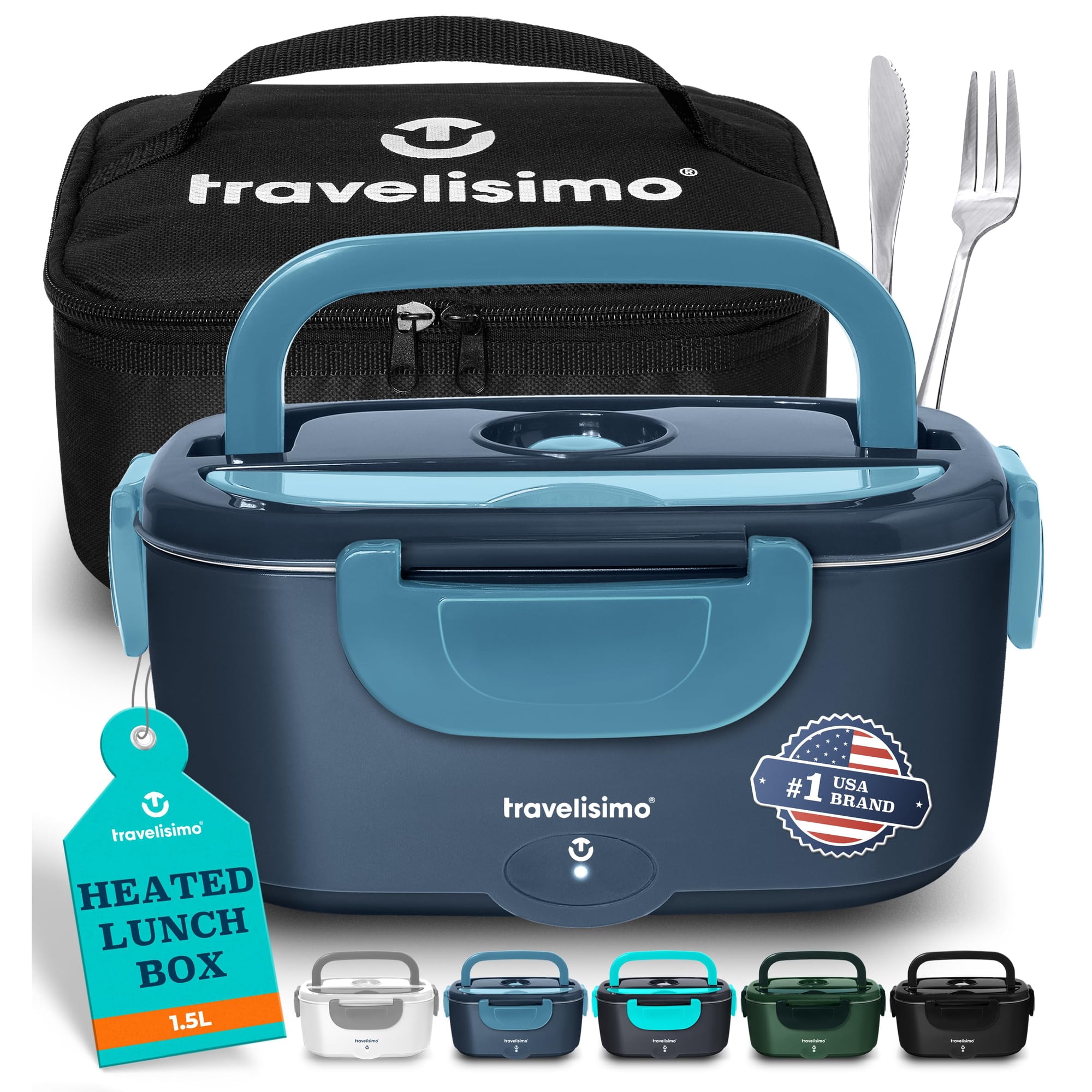 Fiambrera Eléctrica Travelisimo 1.5l Acero Inoxidable 80w