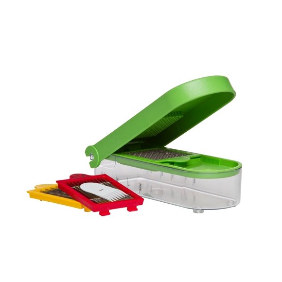 Cortador de alimentos PREPWORKS de 3 cuchillas para dados y rebanar sin BPA