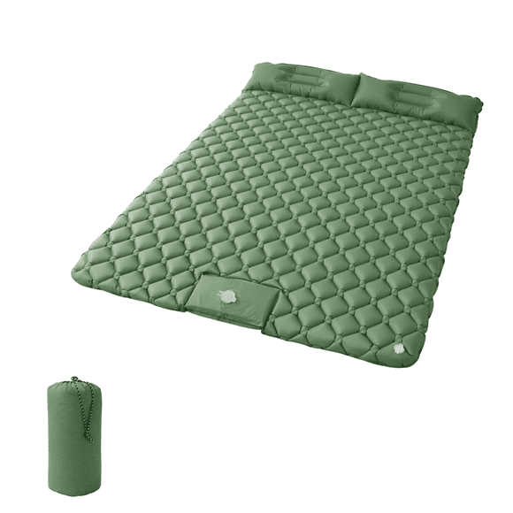Colchoneta Inflable Doble Camping Plegable Con Almohada