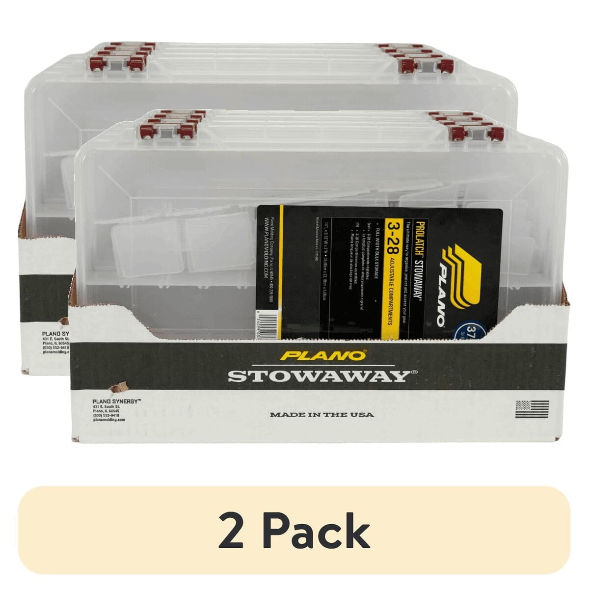 Caja Organizadora Plano Prolatch Stowaway Grande 2 Pack 328 Compartimientos