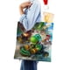 thumbnail image 4 of Yoshi Bolso de tela con estampado de lienzo para mujer, bolsa de compras reutilizable y estética, con cremallera interior, regalo para mujer,40*45cm., 4 of 6