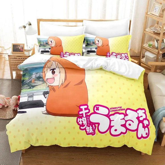 Himouto! Umaru-chan Bedding Set Single Twin Full Size Bed Set Adult Kid Bedroom Duvet cover Sets Anime Bed Sheet Set Bed Sheets