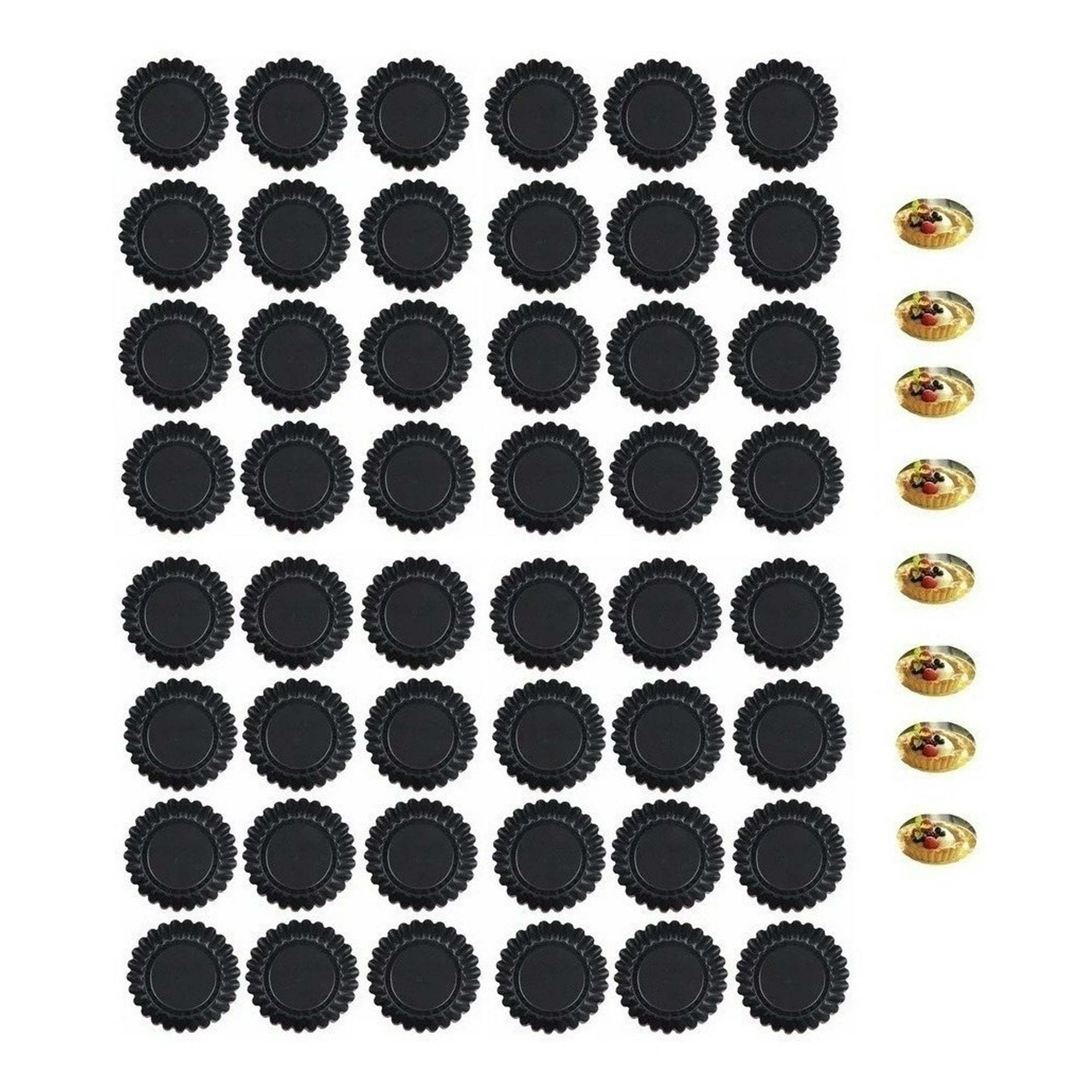 Genérico - Pack 24 Moldes De Tartaleta Molde 10.5 Tarta Individual Fija