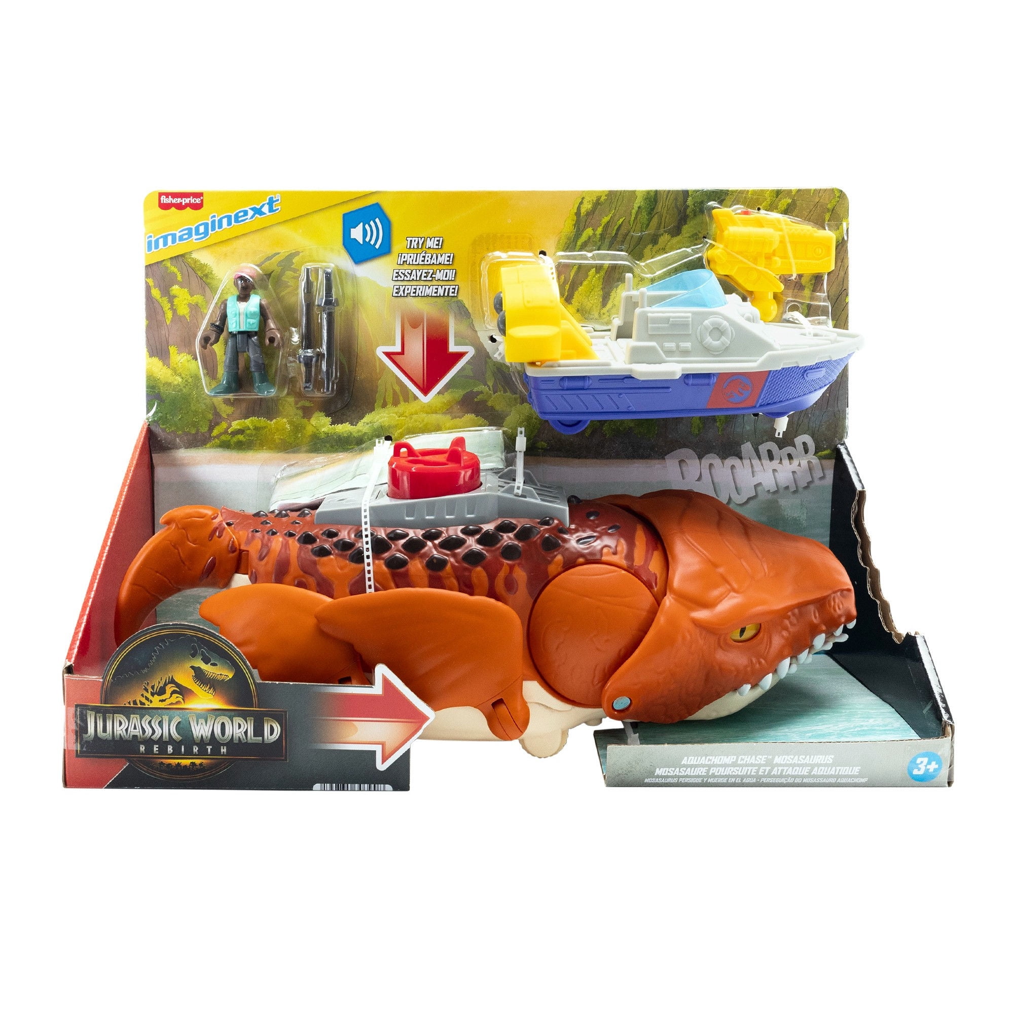 Figura Dinosaurio Imaginext Jurassic World Dinosaurio Juguete Mosasaurus