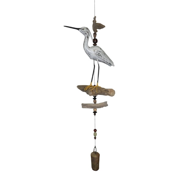 Hanging Bell Cohasset Gifts Egret/Heron, arte de jardín sostenible