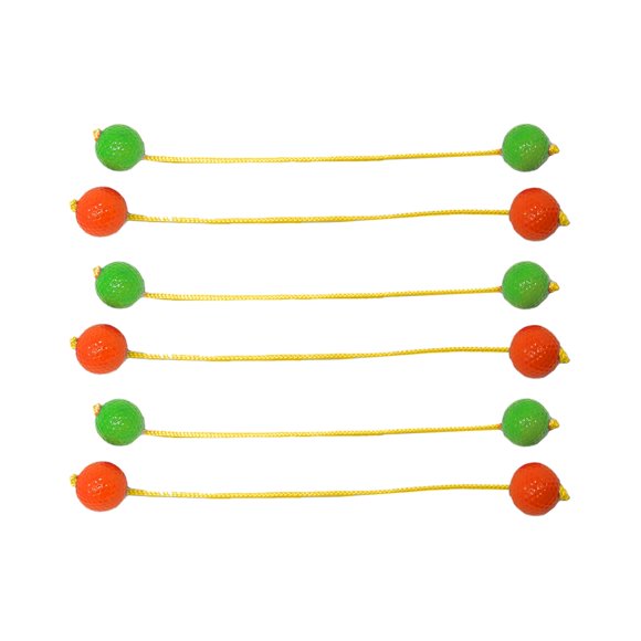 6x Bolas De Escalera Versátiles (2 Colores) Pelotas De Golf Para Lanzamiento En Césped Combina Naranja Y Verde