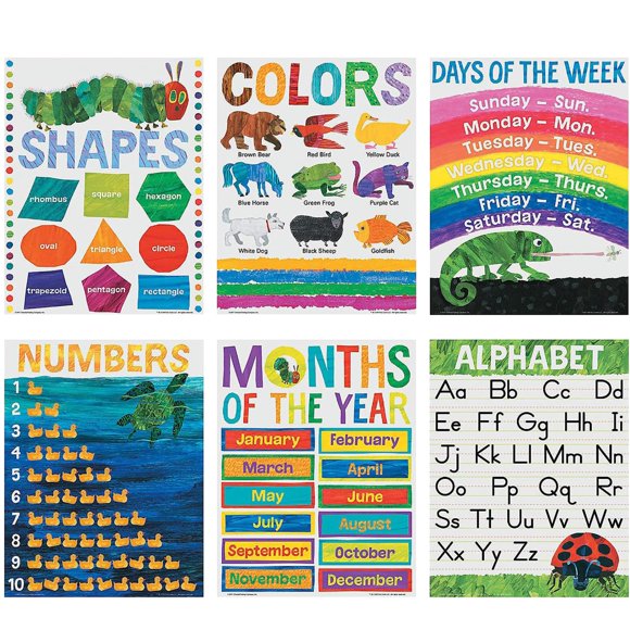 Set de 6 Pósteres de Arte de Pared Fun Express – Inspirado en Eric Carle