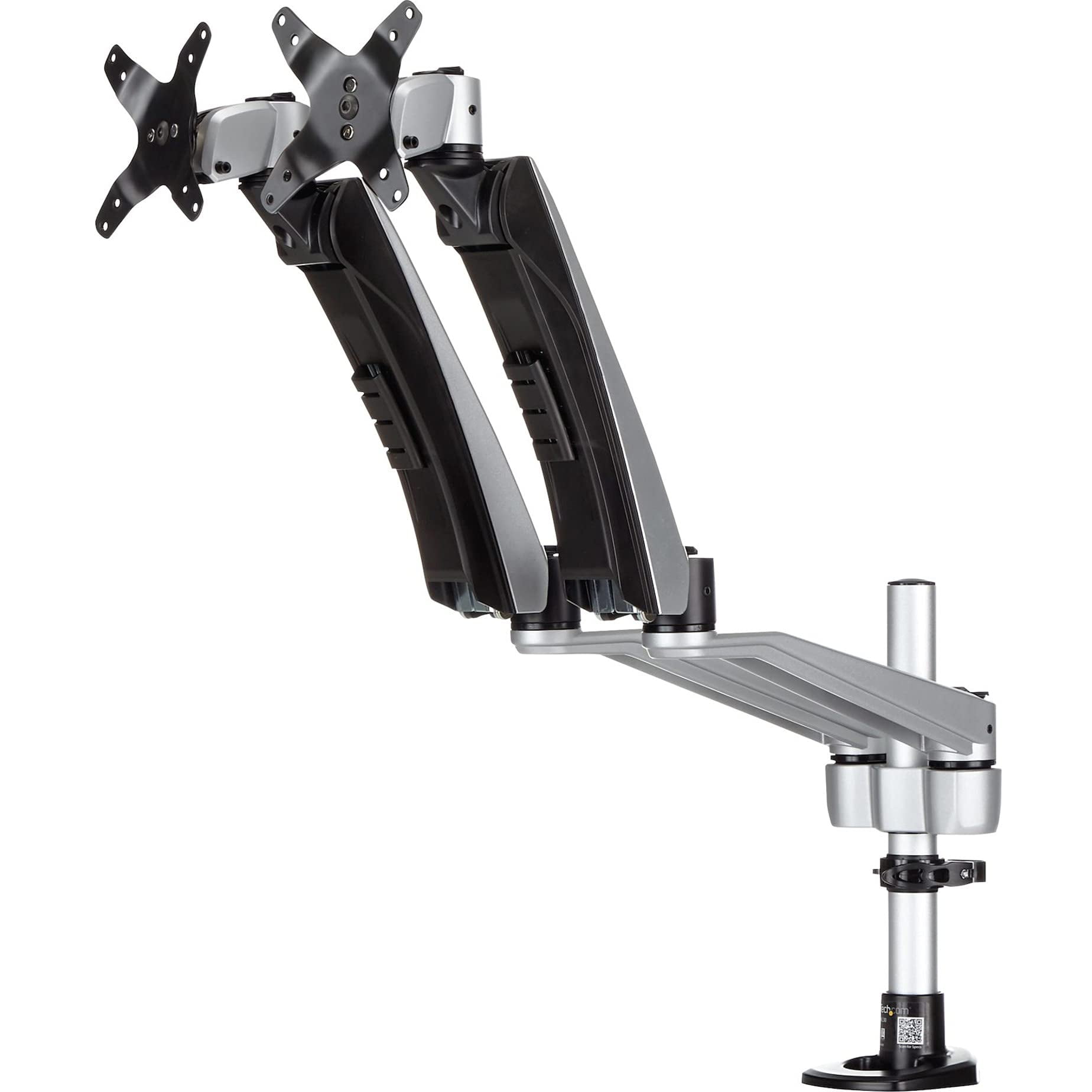 Brazo Para Doble Monitor Con Soporte De Escritorio Startech.com Armdual30 Silver