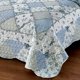 thumbnail image 5 of Juego de ropa de cama VIVILINEN, edredón azul con estampado floral, tamaño queen, 5 of 8