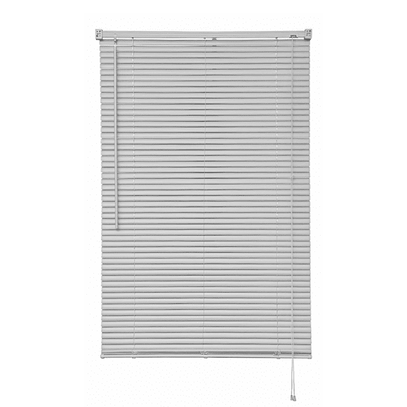 Persiana Roller Manual Estilo Veneciana PVC 160X165 Cm 25 Mm Color Gris Ceniza Marca Aura