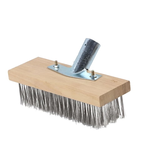 Magideal - Cepillo De Alambre Con Mango De Hormigón, Limpieza De Parrillas Metálicas, Eliminación De Superficies Rugosas, Elimina Cepillo De Alambre De Cerdas, C 20 Cm Con Adaptador