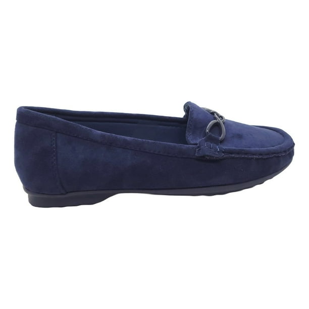 MOCASINES DE GAMUZA HUALUNAOTE AZUL | H-107 - Talla 38