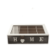 thumbnail image 1 of Caja de té 12 espacios Home tapa borde blanco color gris, 1 of 3