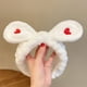 thumbnail image 5 of Diadema elástica de felpa para maquillaje, accesorio para el cabello para mujer y niña (blanco), 5 of 5