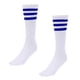 thumbnail image 1 of Golf Stripe Thigh High Tube Sock Calcetines De Protección Hasta La Rodilla S White+StripedC, 1 of 3