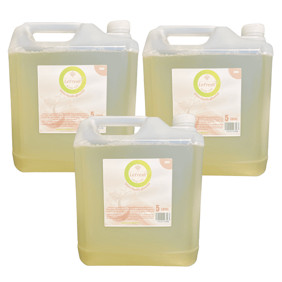 Jabón Líquido Le fresh Coco Crema Suavidad Tropical 5 Litros Pack 3 Unidades