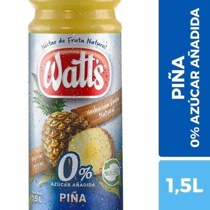 Watts - Néctar De Piña Light 0% Azúcar Añadida Botella
