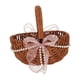 thumbnail image 4 of Cesta de flores pequeña tejida, cesta de almacenamiento artesanal, práctica cesta de verduras, decoración del hogar para senderismo, boda, fiesta de Marrón claro M, 4 of 5
