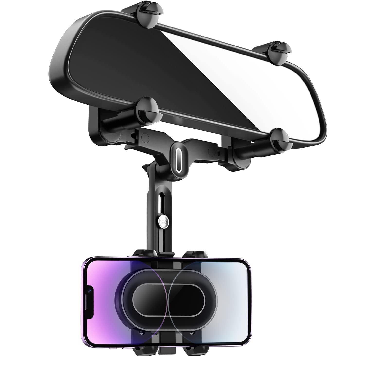 Soporte Para Teléfono Con Espejo Retrovisor Wuitin Para Coche, Giratorio 360°