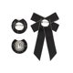 thumbnail image 3 of INSPIRE CHIC Broche de Cinta para Mujer Elegante Corbata de Lazo con Diamantes de Imitación para Vestido de Uniforme Negro, 3 of 5